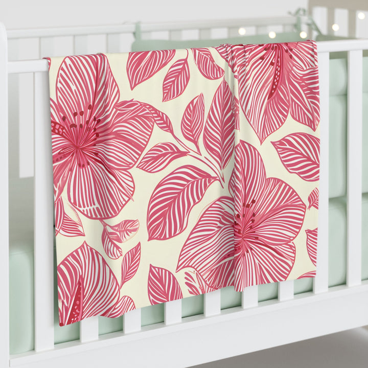 Sunrise Beach Baby Swaddle Blanket | Soft Breathable Jersey Polyester Vintage Tropical Wrap