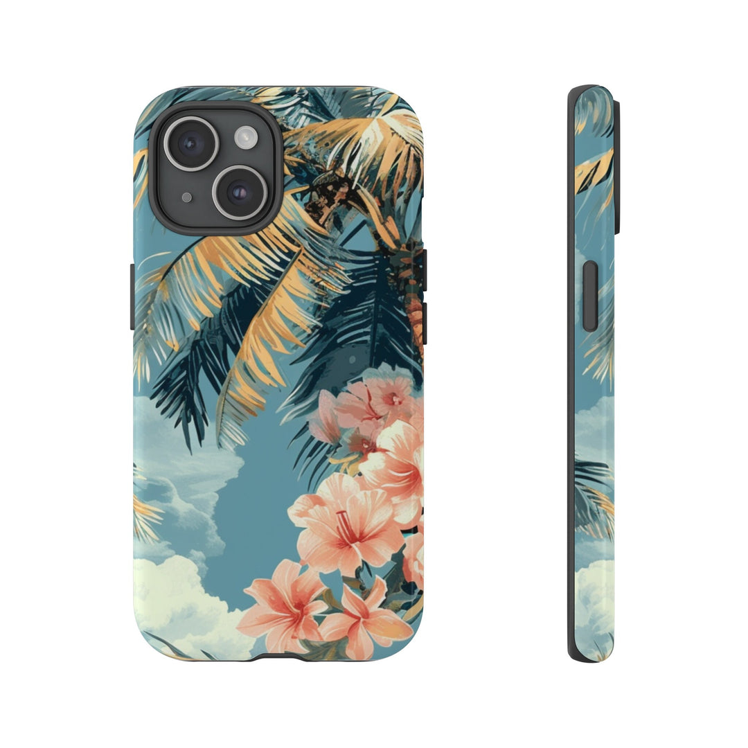 Tough Dual Layer Phone Case | Vintage Hawaiian Print for iPhone & Samsung