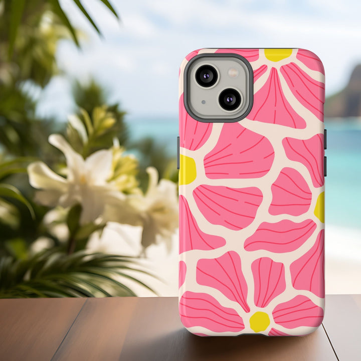 Tough Dual Layer Phone Case | Hawaiian Floral Pattern for iPhone & Samsung