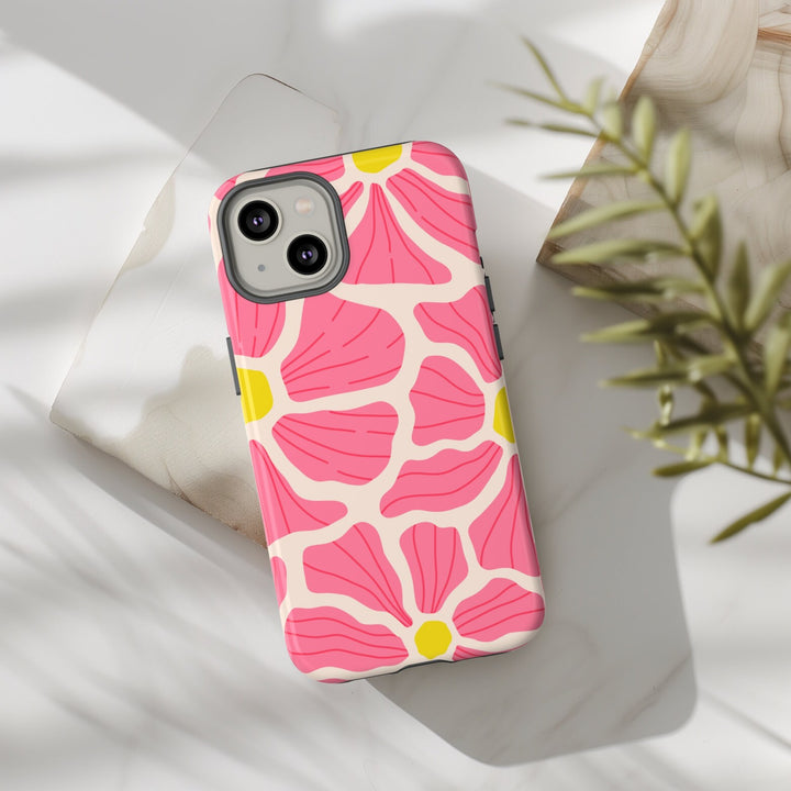 Tough Dual Layer Phone Case | Hawaiian Floral Pattern for iPhone & Samsung