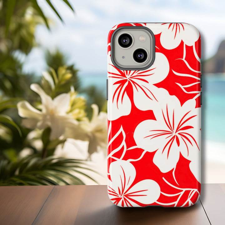 Tough Dual Layer Phone Case | Hawaiian Floral Print for iPhone & Samsung