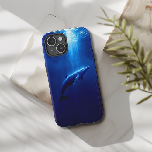 Tough Phone Case – Durable Dual-Layer Protection With Whale Design & Matte Finish