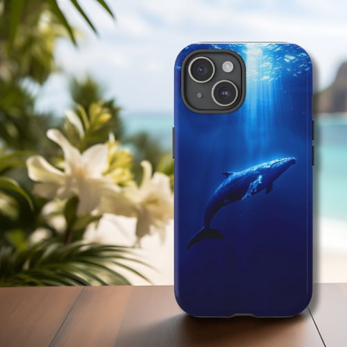 Tough Phone Case – Durable Dual-Layer Protection With Whale Design & Matte Finish