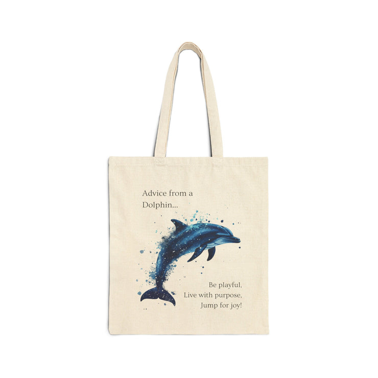 Dolphin tote bag, Beach tote bag, Dolphin Gift, Marine Biologist Gift, Ocean lover gift, inspirational gift, Beach Bag, Summer Bag, Tote