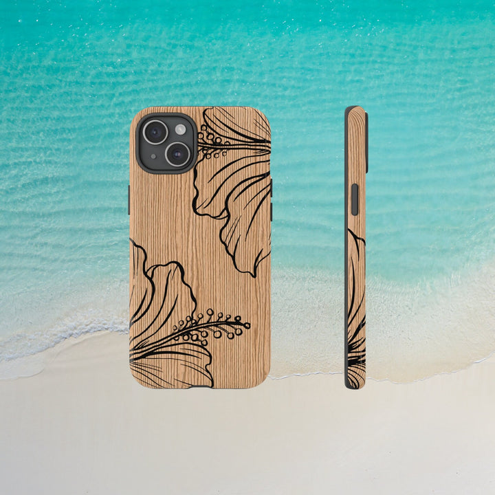 Tough Phone Case - Durable Dual Layer Protection With Hibiscus Tropical Design