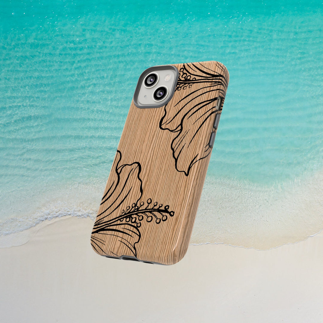 Tough Phone Case - Durable Dual Layer Protection With Hibiscus Tropical Design