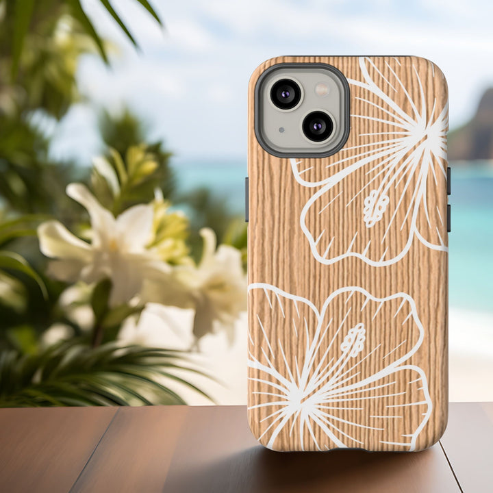 Tough Phone Case – Durable Dual Layer Protection With Hibiscus Design