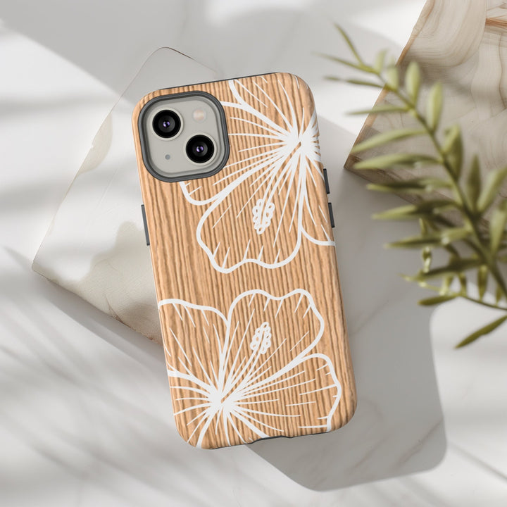 Tough Phone Case – Durable Dual Layer Protection With Hibiscus Design
