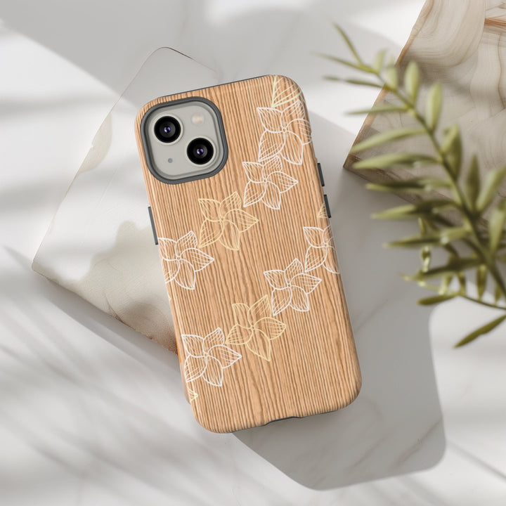 Tough Dual Layer Phone Case | Hawaiian Flower Lei Print for iPhone & Samsung