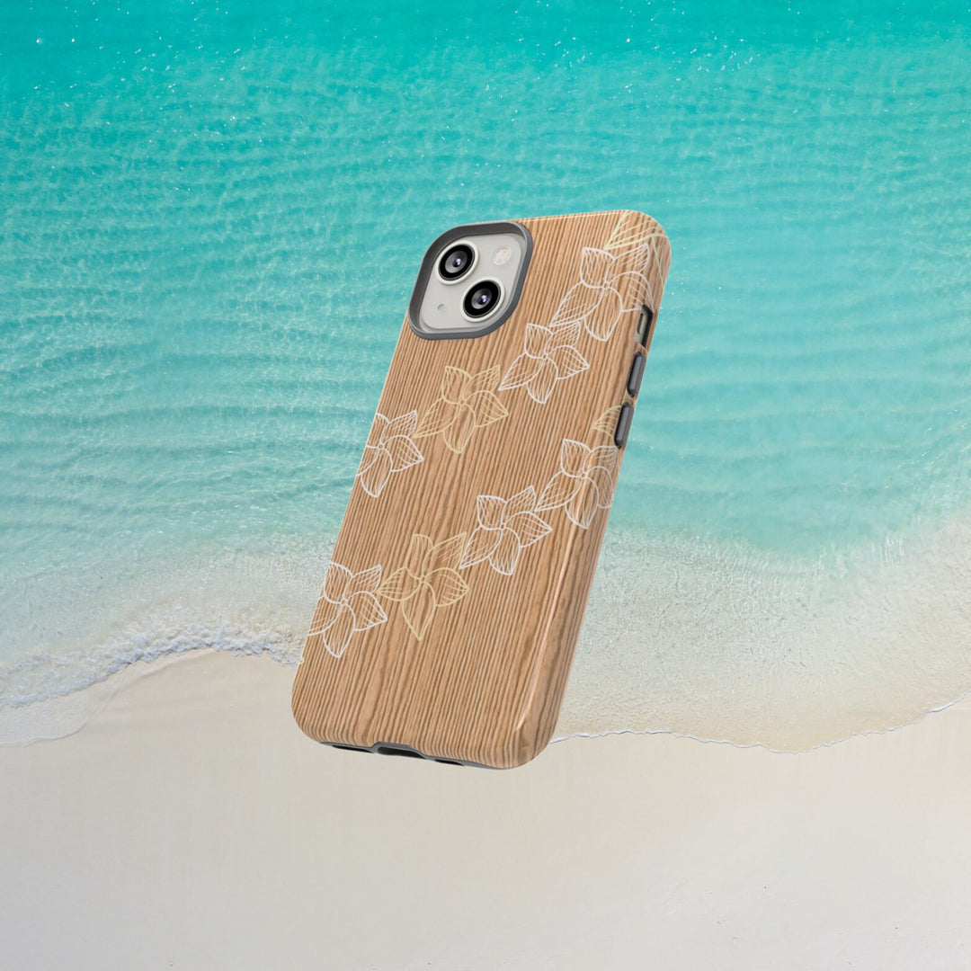 Tough Dual Layer Phone Case | Hawaiian Flower Lei Print for iPhone & Samsung