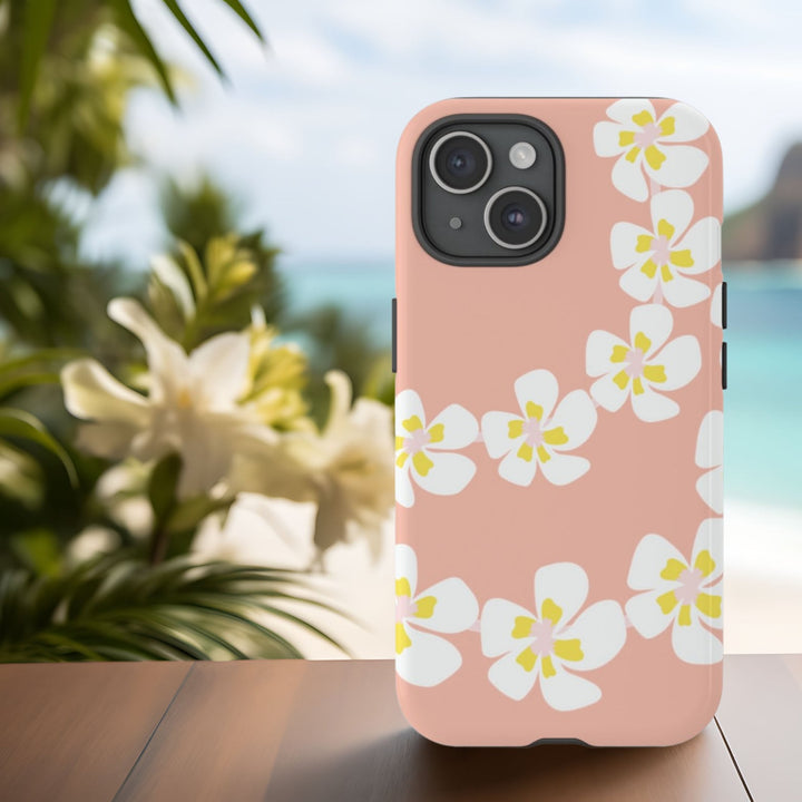 Tough Dual Layer Mobile Cover | Hawaiian Flower Lei Design for iPhone & Samsung