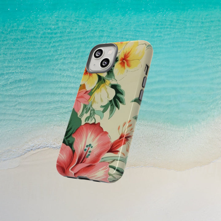 Tough Dual Layer Phone Case | Vintage Hawaiian Print for iPhone & Samsung
