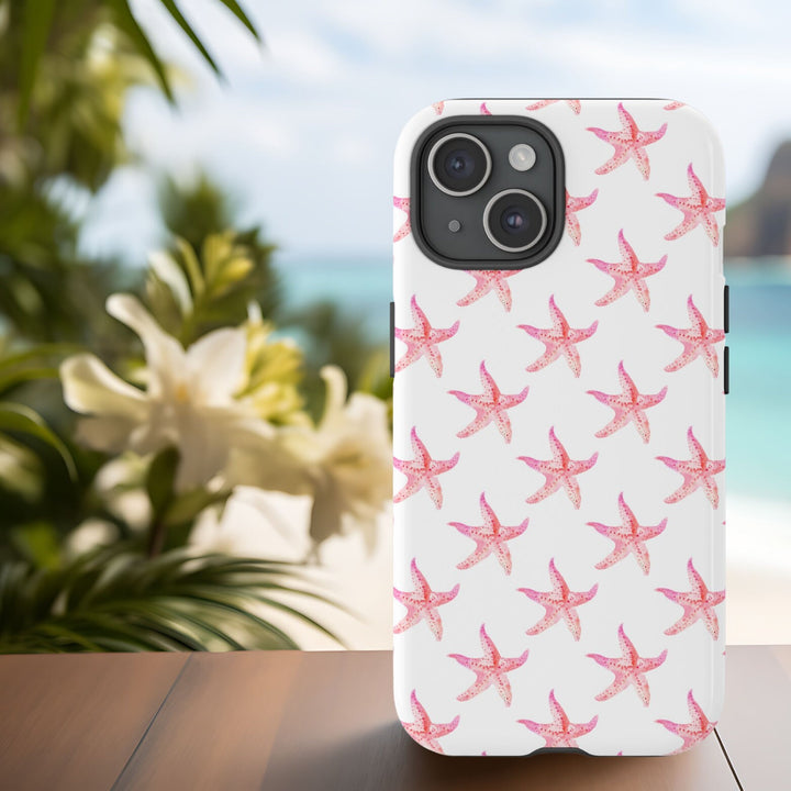 Tough Dual Layer Phone Case | Starfish Ocean Beach Design for iPhone & Samsung