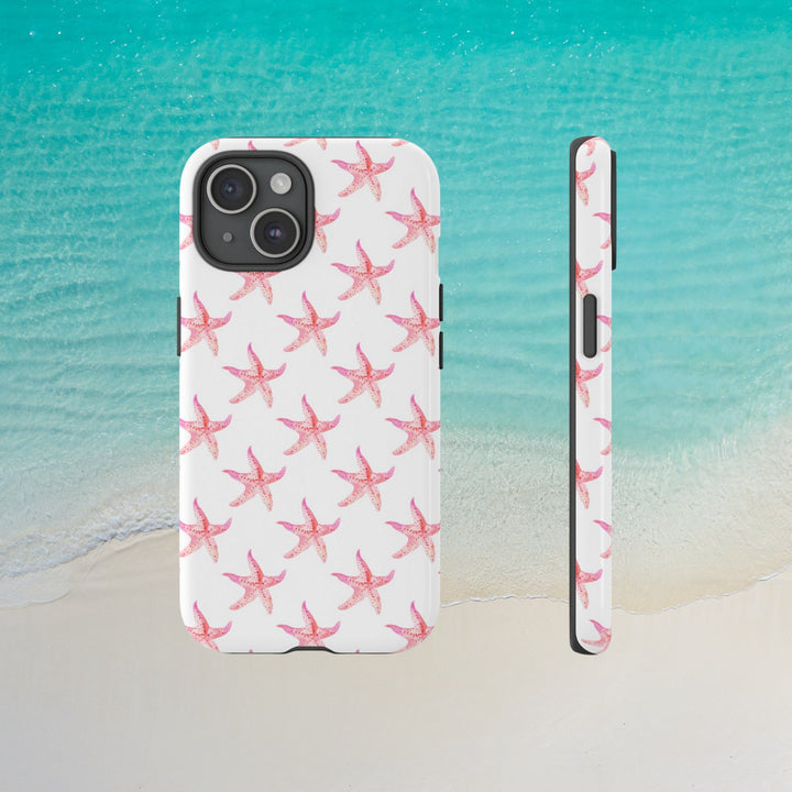 Tough Dual Layer Phone Case | Starfish Ocean Beach Design for iPhone & Samsung