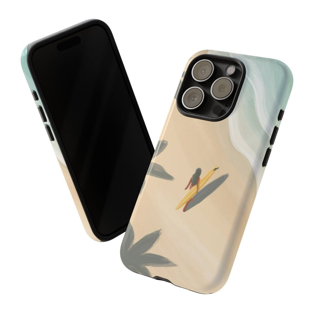 Tough Phone Case – Durable Protective Phone Cover with Surfer Girl Design