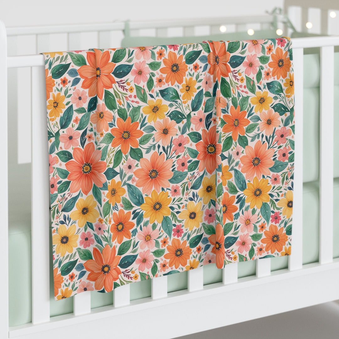Baby Swaddle Blanket – Vintage Floral Print Soft Breathable Fabric Wrap for Newborns