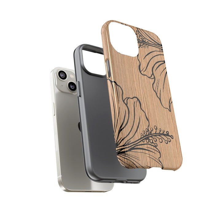 Tough Phone Case - Durable Dual Layer Protection With Hibiscus Tropical Design