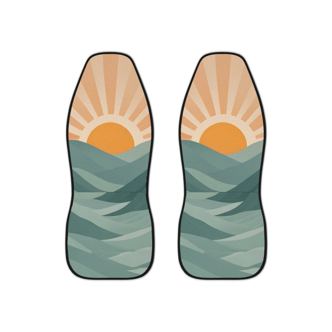 Sunrise Beach Car Seat Covers (Set of 2) | Universal Fit Retro Boho Protection