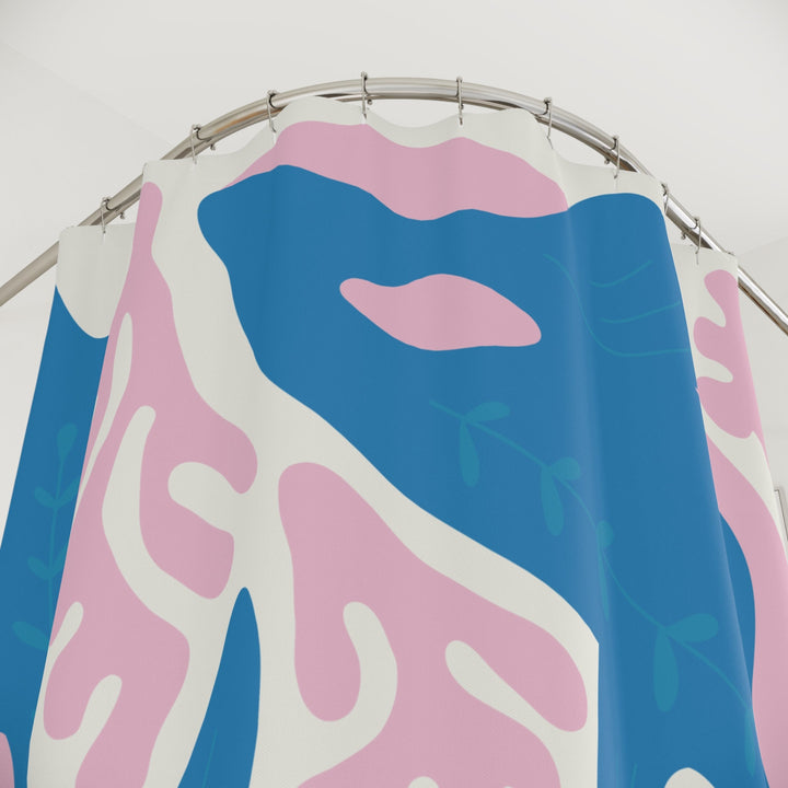 Orca Whale Shower Curtain 71"x74" | Abstract Marine Waterproof Decor