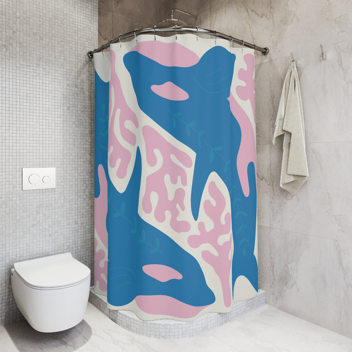 Orca Whale Shower Curtain 71"x74" | Abstract Marine Waterproof Decor