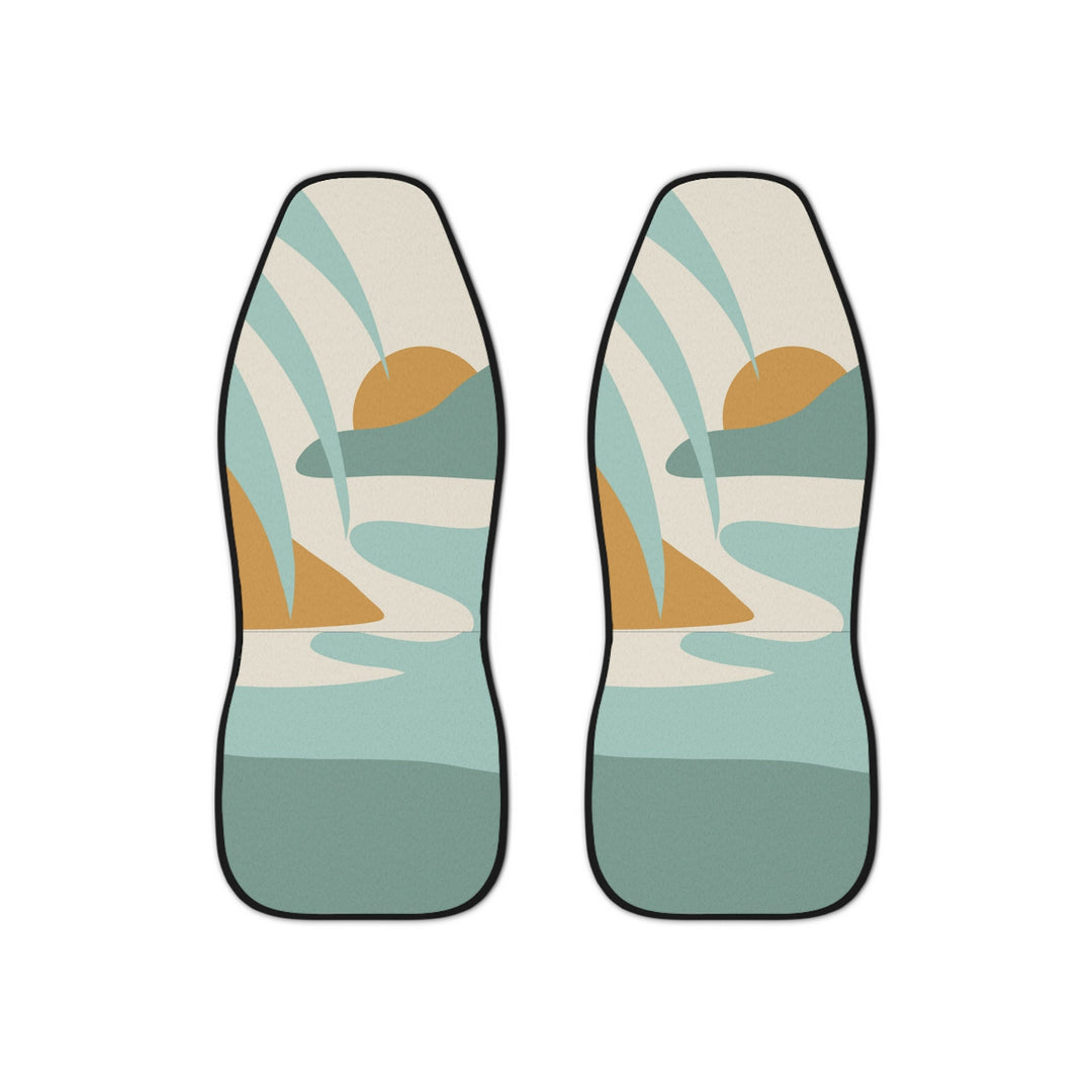 Sun and Sea Retro Car Seat Covers (Set of 2) | 70s Bucket Style Universal Fit Protection