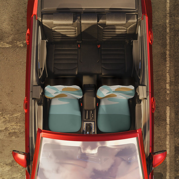 Sun and Sea Retro Car Seat Covers (Set of 2) | 70s Bucket Style Universal Fit Protection