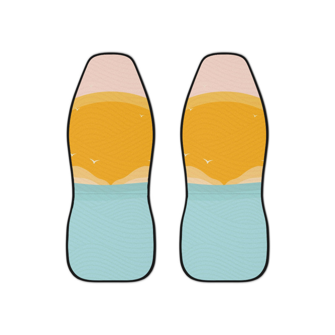 "Here Comes The Sun" Retro Car Seat Covers (Set of 2) | Universal Fit Polyester