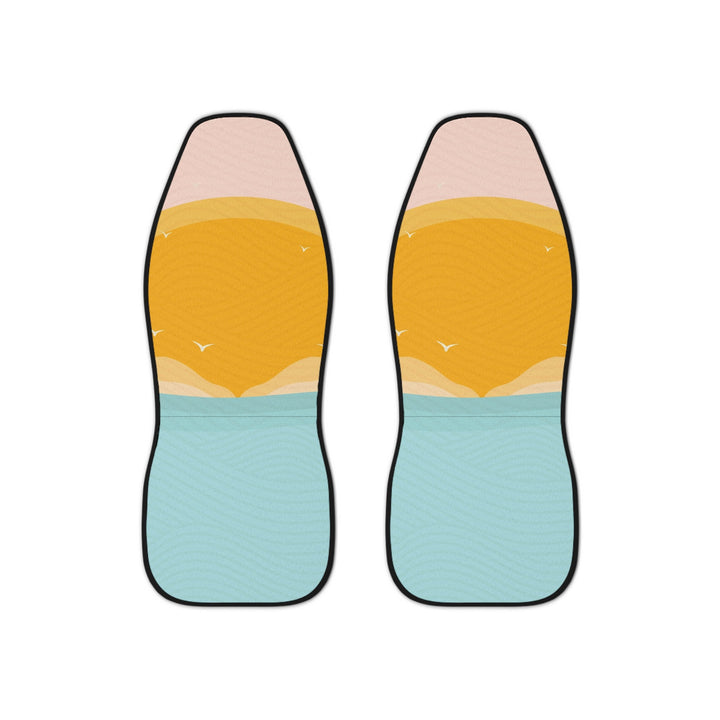 "Here Comes The Sun" Retro Car Seat Covers (Set of 2) | Universal Fit Polyester