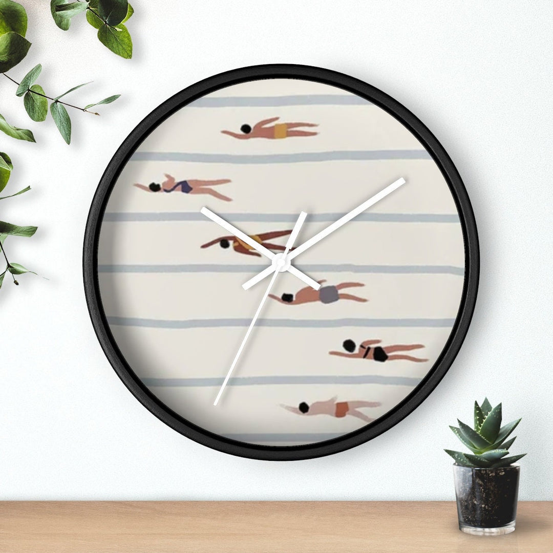 Bondi Beach Swimmers Retro Wall Clock | Silent Nautical Coastal Home Decor & Ocean Lover Gift