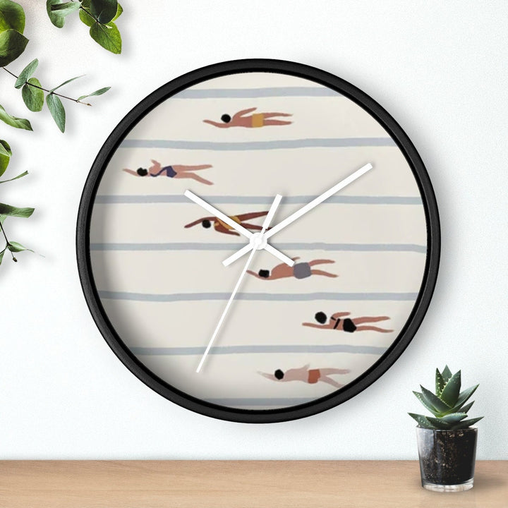 Bondi Beach Swimmers Retro Wall Clock | Silent Nautical Coastal Home Decor & Ocean Lover Gift
