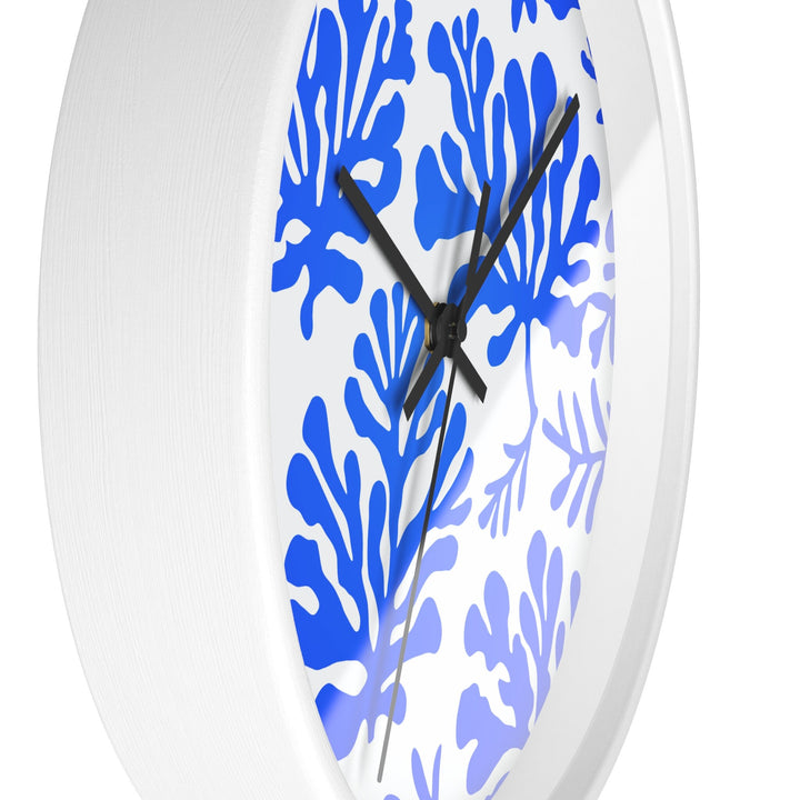 Coastal Wall Clock (10 Inch) | Silent Quartz Movement & Abstract Coral Decor