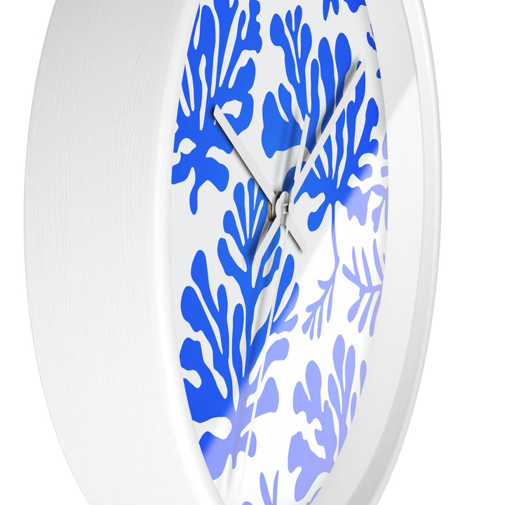 Coastal Wall Clock (10 Inch) | Silent Quartz Movement & Abstract Coral Decor