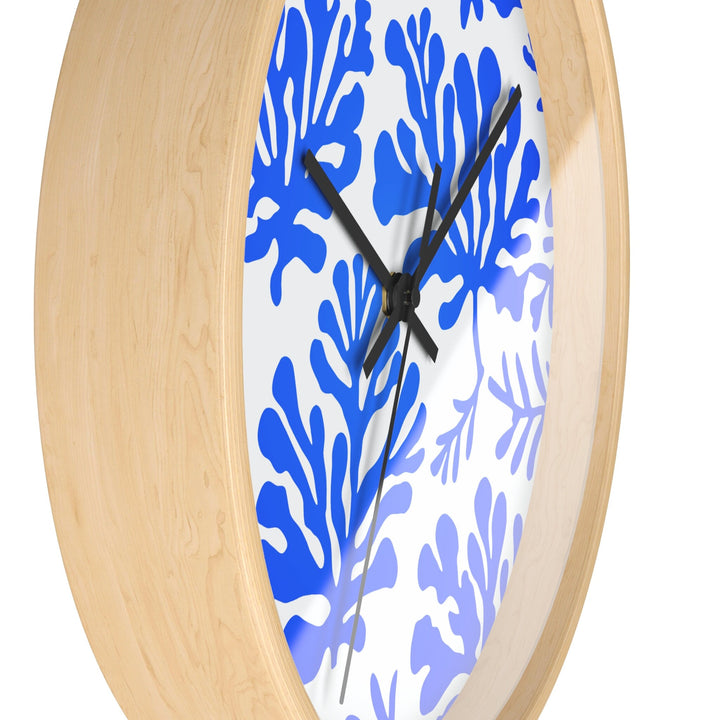 Coastal Wall Clock (10 Inch) | Silent Quartz Movement & Abstract Coral Decor