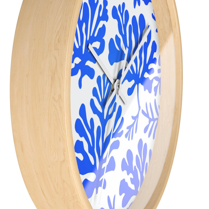 Coastal Wall Clock (10 Inch) | Silent Quartz Movement & Abstract Coral Decor