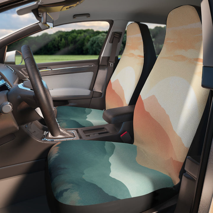 Endless Summer Retro Car Seat Covers (Set of 2) | Groovy 70s Bucket Seat Cover Universal Fit