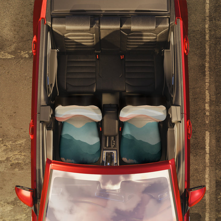 Endless Summer Retro Car Seat Covers (Set of 2) | Groovy 70s Bucket Seat Cover Universal Fit