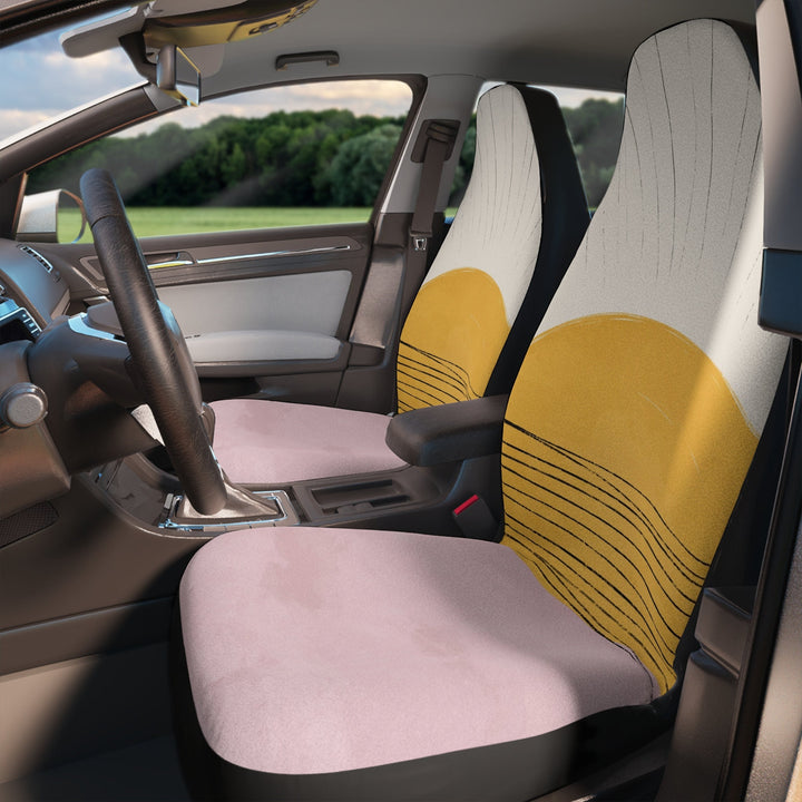 Sunrise Car Seat Covers - Boho Universal Seat Covers With Elastic Fastening System