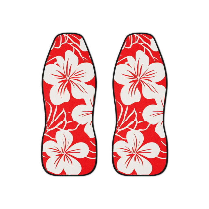 Hawaiian Car Seat Covers (Set of 2) | Universal Fit Red Hibiscus Floral Protection