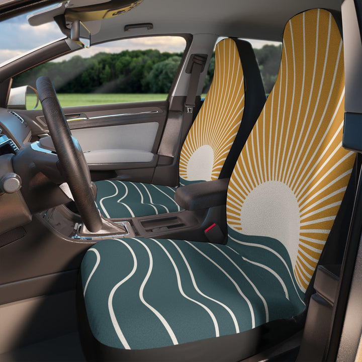 Uluwatu Car Seat Covers (Set of 2) | Universal Fit Retro Groovy Bucket Seat Covers