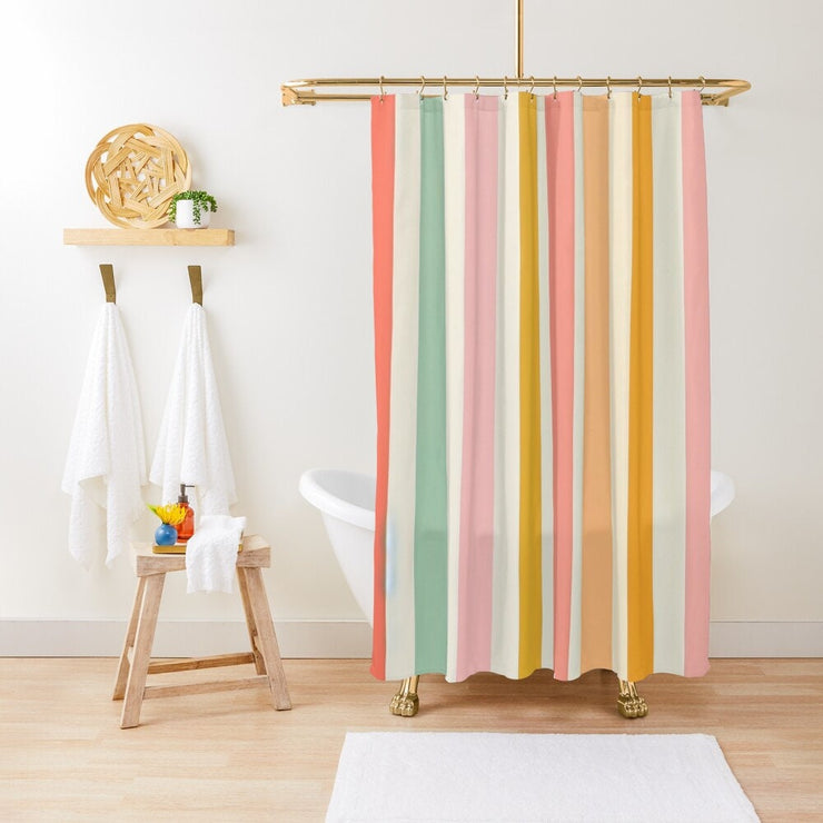 Boho Rainbow Shower Curtain