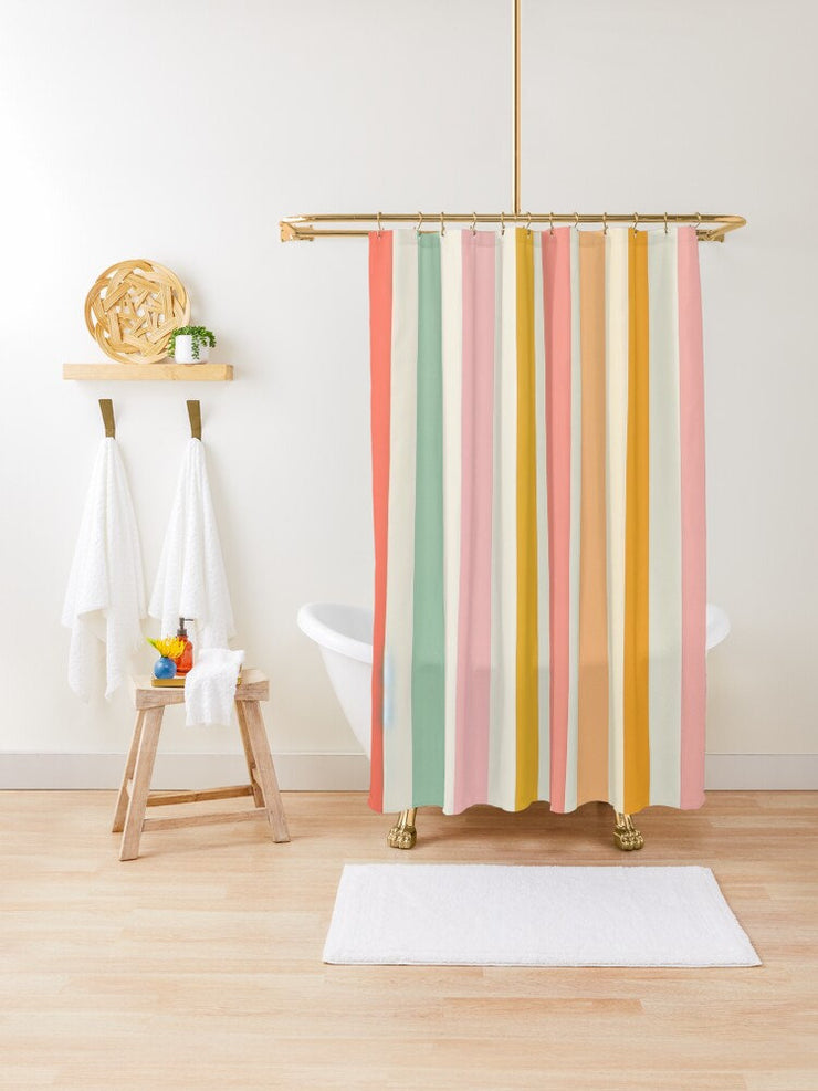 Boho Rainbow Shower Curtain