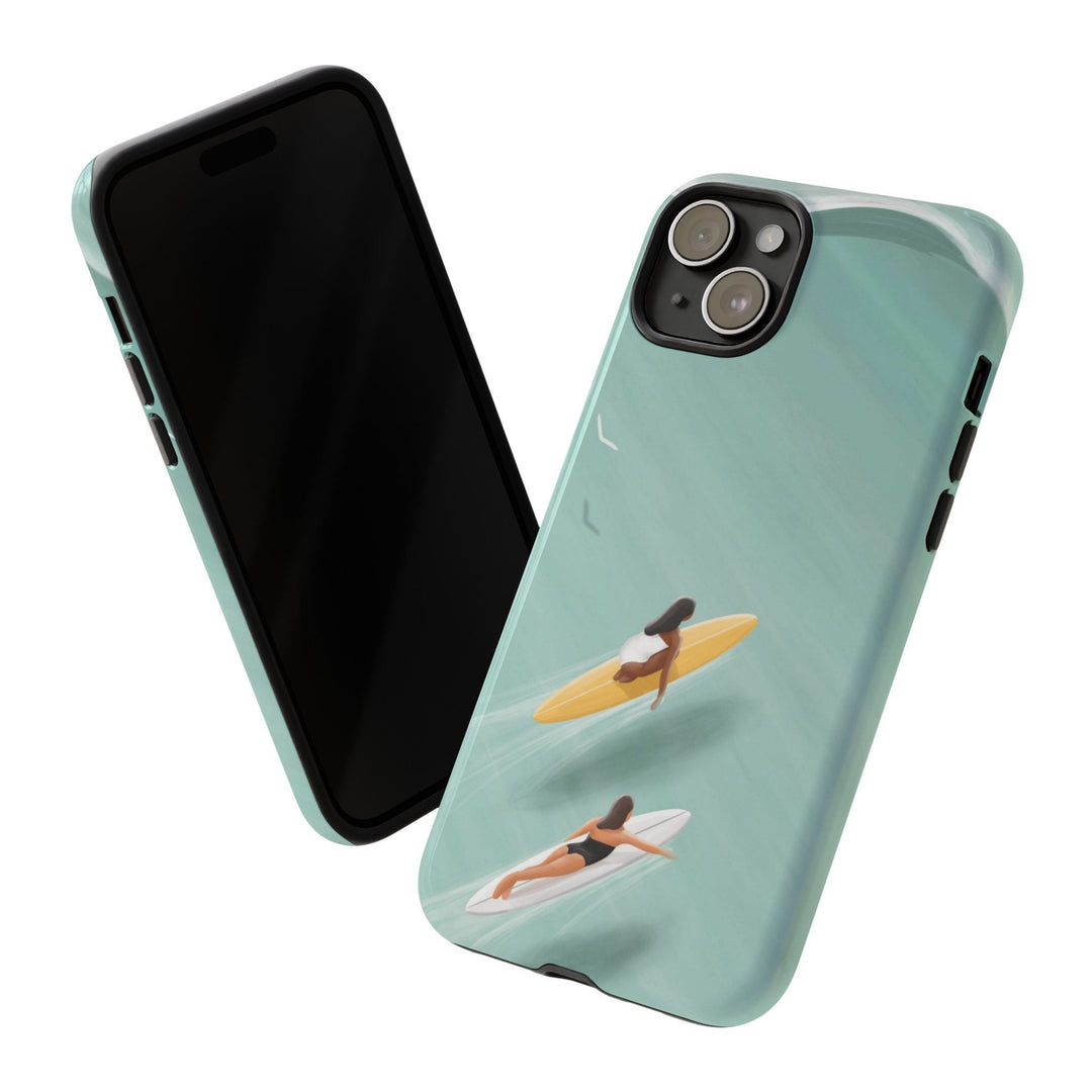Tough Dual Layer Phone Case | Surfer Girls Boho Design for iPhone & Samsung
