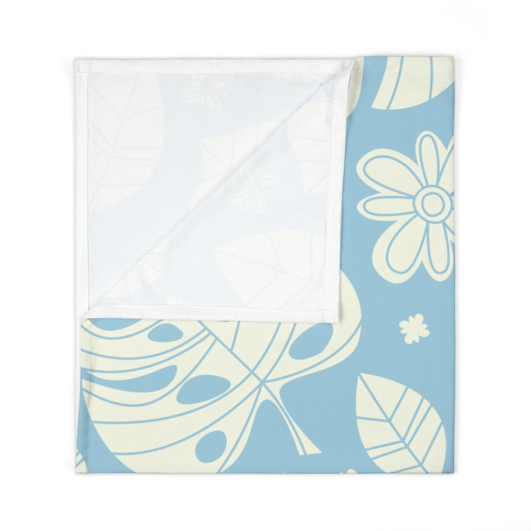 Road To Hana Baby Swaddle Blanket | Soft Jersey Polyester Tropical Monstera Wrap