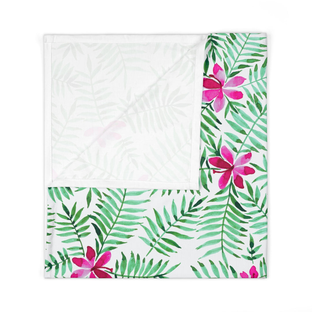 Happy Aloha Baby Swaddle Blanket | Soft Breathable Jersey Polyester Floral Wrap