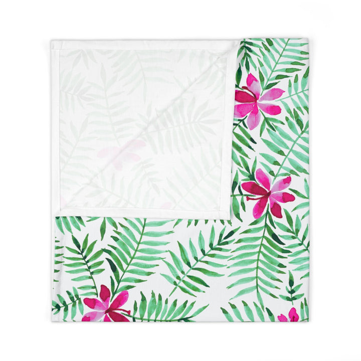 Happy Aloha Baby Swaddle Blanket | Soft Breathable Jersey Polyester Floral Wrap