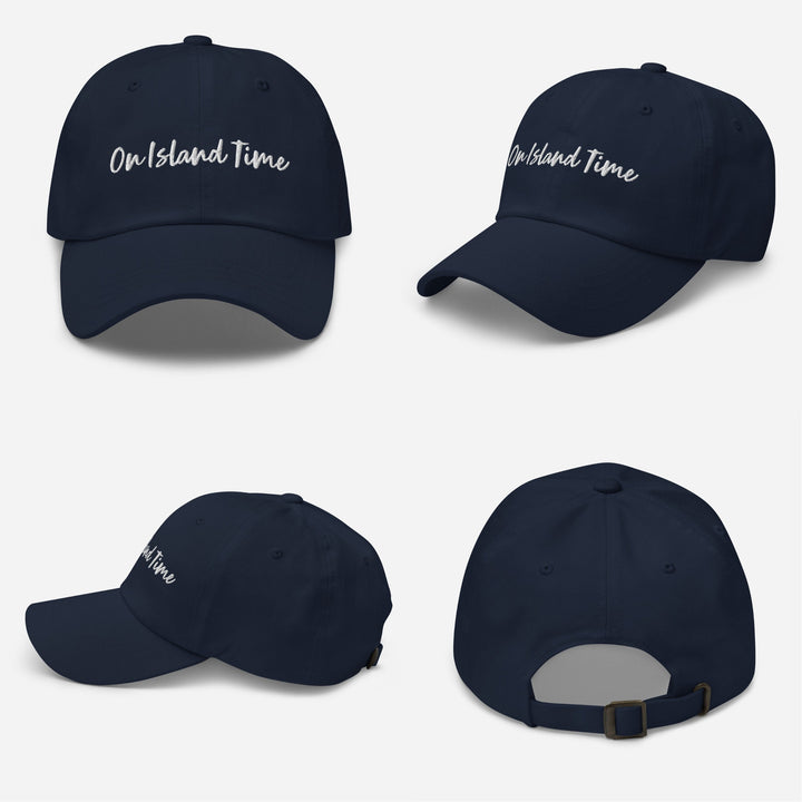 "On Island Time" Embroidered Dad Hat | Chino Cotton Twill Baseball Cap