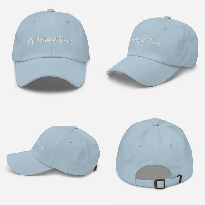 "On Island Time" Embroidered Dad Hat | Chino Cotton Twill Baseball Cap