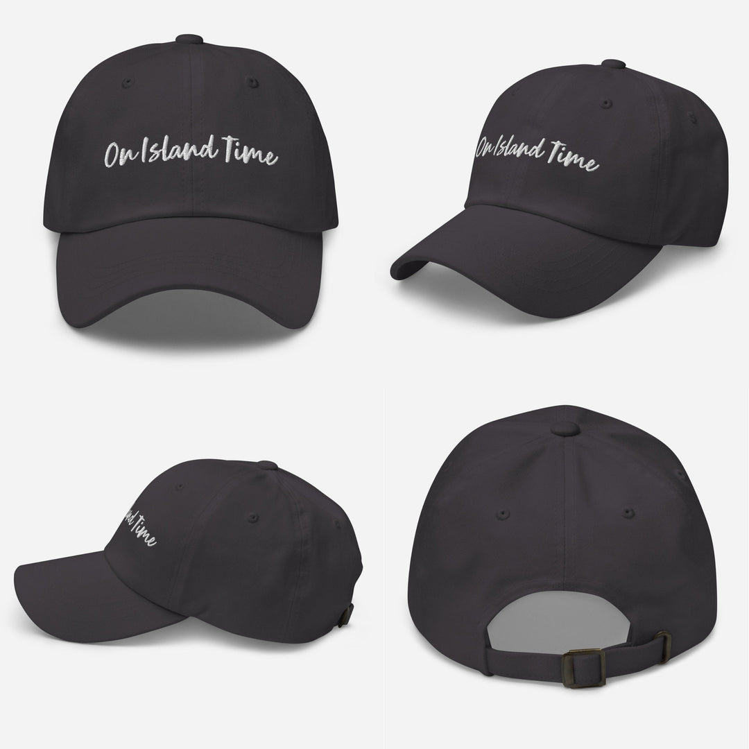 "On Island Time" Embroidered Dad Hat | Chino Cotton Twill Baseball Cap