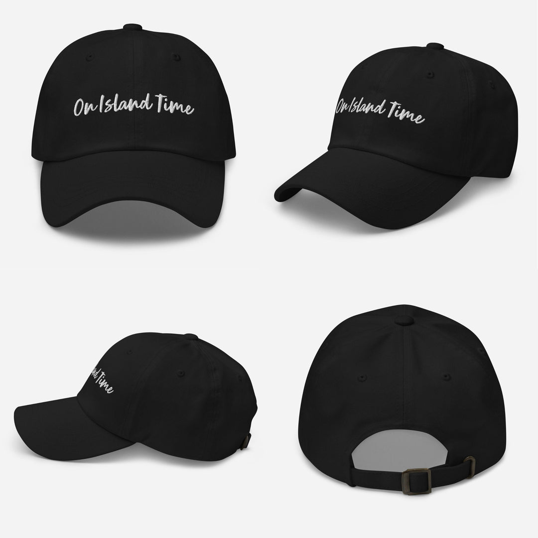 "On Island Time" Embroidered Dad Hat | Chino Cotton Twill Baseball Cap