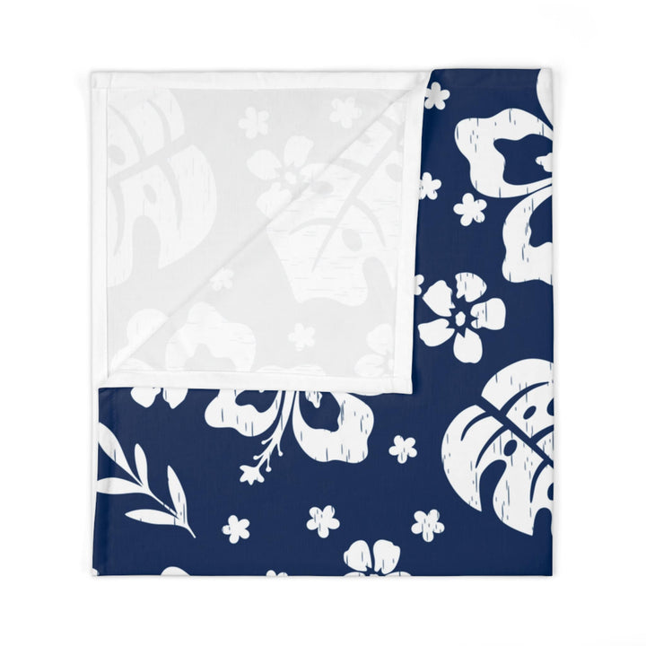 Mokuleia Baby Swaddle Blanket | Soft Breathable Jersey Polyester Hibiscus Print